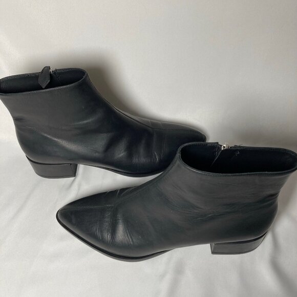 Sylven New York Cassidy Black Calf Leather Nappa Boots - Picture 2 of 12